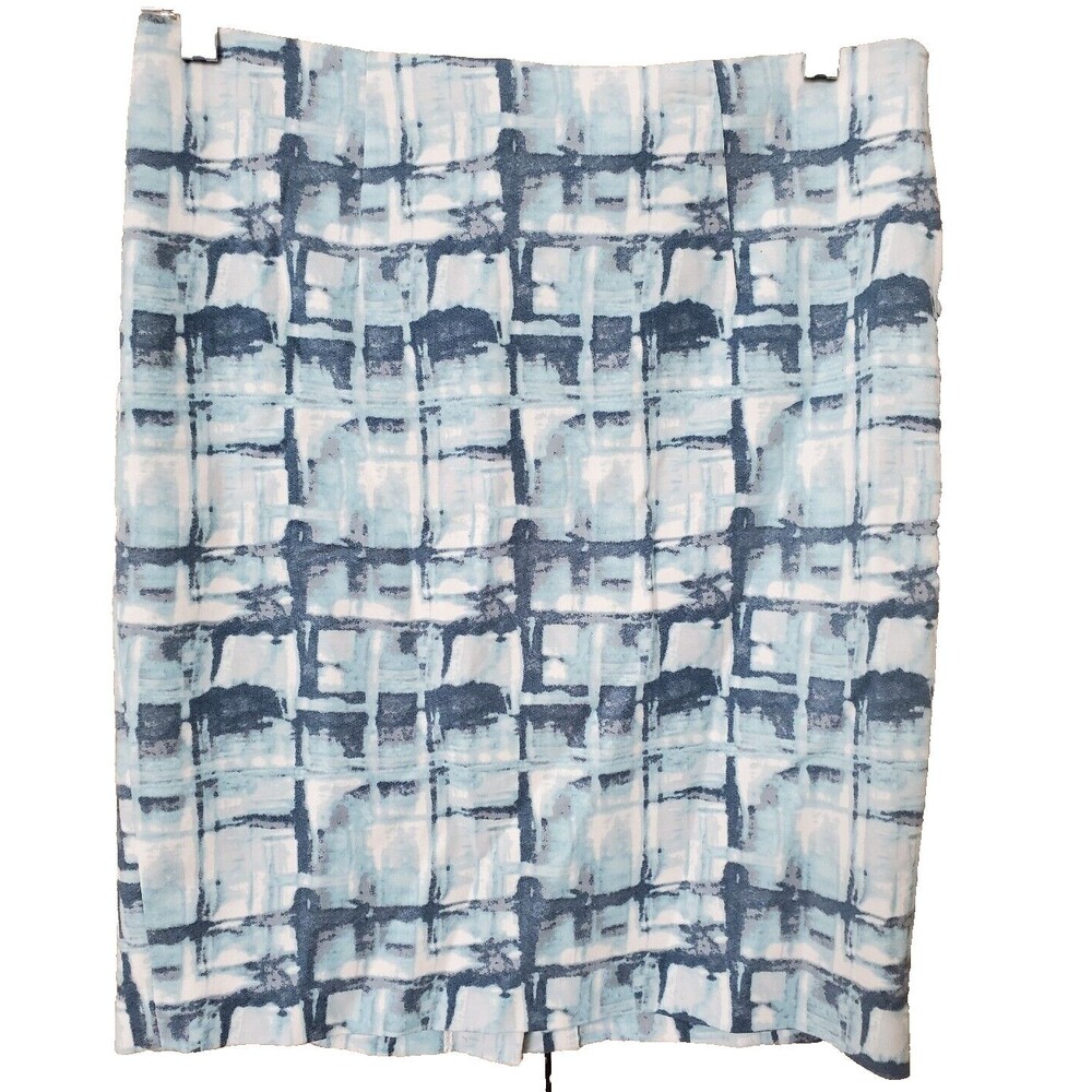 DALIA Blue City Fit Lower Rise Slimmer Hip Pencil Skirt Cotton Stretch Size 8 US